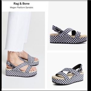 Rag and bone plaid platform sandals